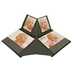 Melannco Pop-Up Photo Album Black “Keeper of Memories” Holds 6x4 Photos